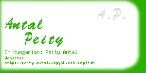 antal peity business card